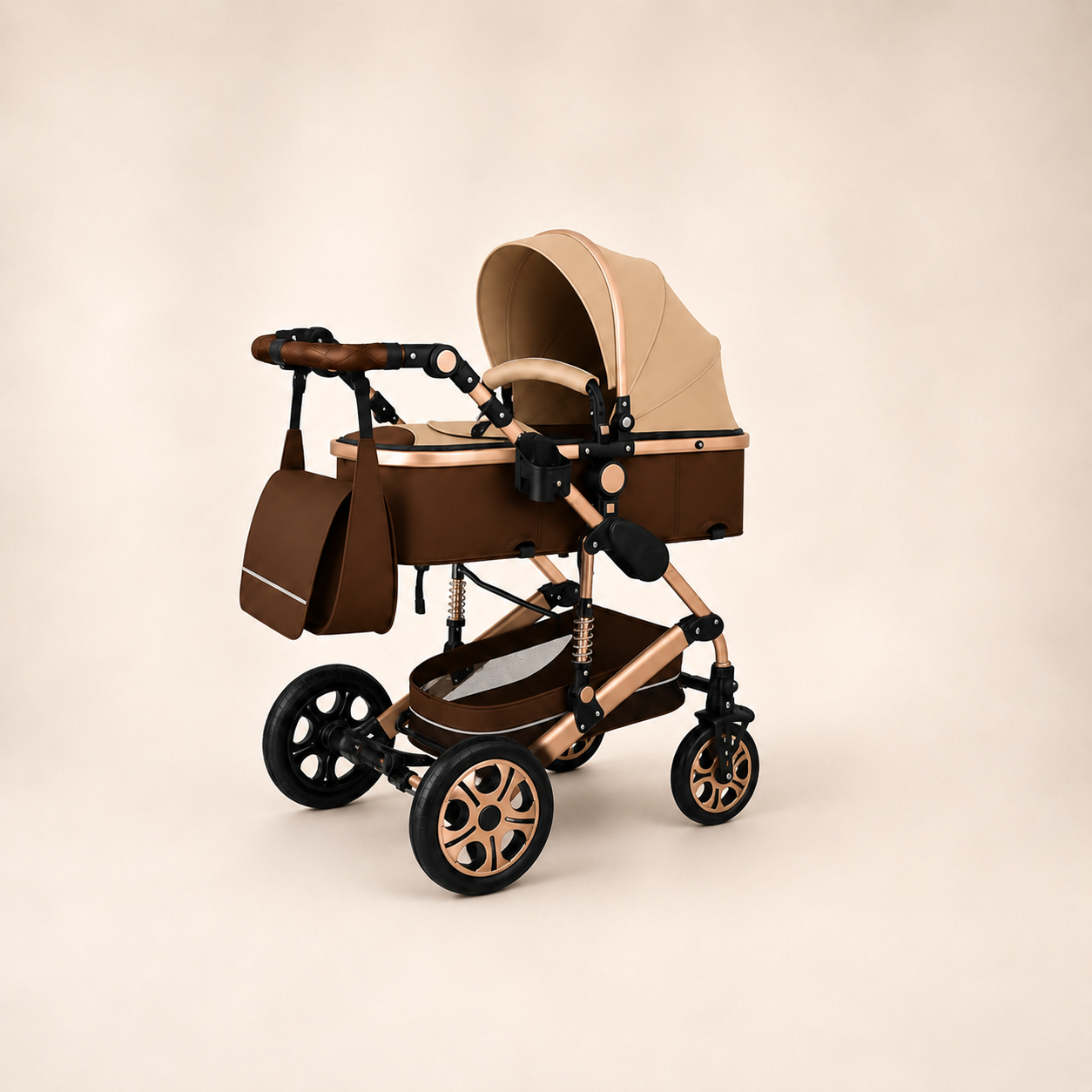 Luxe 3-in-1 Kinderwagen Chocolate - kinderwagen modus